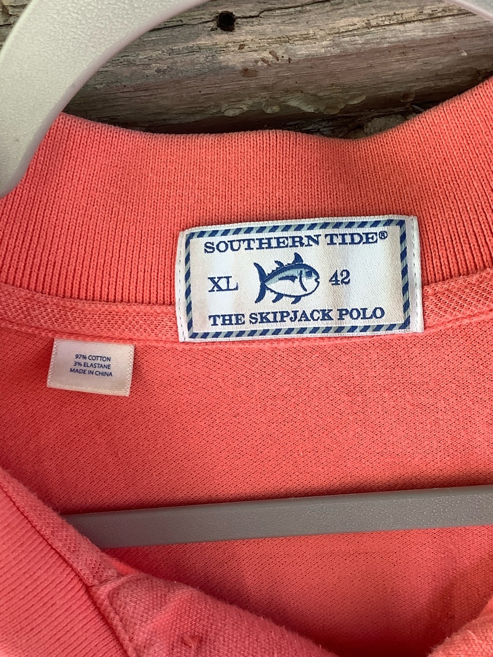 Southern Tide Skipjack Coral Polo Shirt - Picture 5 of 8